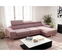 Rohová sedacia súprava MILANO MINI 270 cm - ružová, pravá