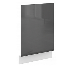Dvířka na myčku s panelem SOLA - ZM 570x446, Bílá/Šedý Lesk