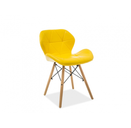 Jedálenská stolička MATIAS, žltá/ buk
