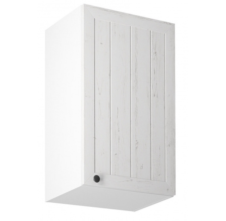 Kuchynská horná skrinka PROVENCE G45 - Pravá, Biela/Borovica Andersen