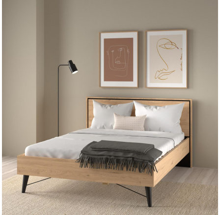 Posteľ Rain 140x200 jackson hickory