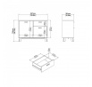 Komoda Iker 716, jackson hickory/biela