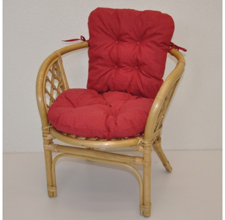 Ratanové kresielko detské Bahama poťah vínový melír