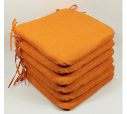 Sedák 40x40 cm látka oranžový melír - set 6 kusov