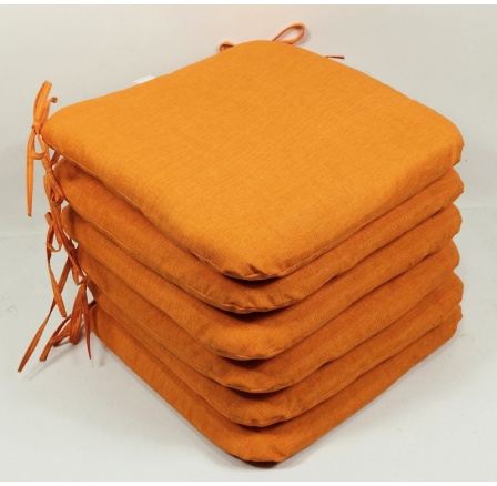 Sedák 40x40 cm látka oranžový melír - set 6 kusov Sedák 40x40 cm látka oranžový melír - set 6 kusov