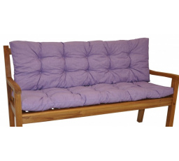 Vankúš na záhradnú lavičku 120 cm - látka fialová