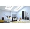 Posteľ s matracom a zásuvkou BEAR BLACK 160x80 Čierna