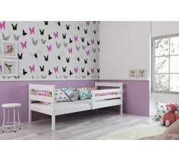 Detská posteľ ERYK 90x200 cm, s matracom, Biela