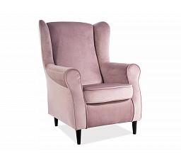 Kreslo BARON Velvet, staroružové Bluvel 52/wenge