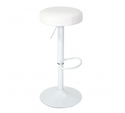 Barová stolička Mumford s nastaviteľnou výškou biela