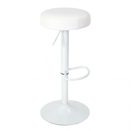 Barová stolička Mumford s nastaviteľnou výškou biela