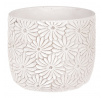 Obal betonový - květinový vzor, barva bílá