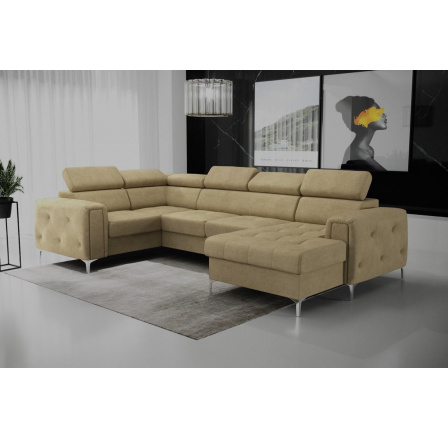 Rohová sedacia súprava ORION MAX III s funkciou spania 165x320x185 cm - béžová, ľavá Rohová sedacia súprava ORION MAX III s funkciou spania 165x320x185 cm - béžová, ľavá