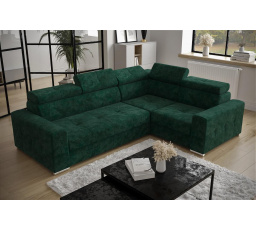 Rohová sedacia súprava s funkciou spania MARGO II 270X197 - zelená, pravá