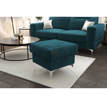 Taburet s úložným priestorom MALIBU 55x55 cm - modrá Taburet s úložným priestorom MALIBU 55x55 cm - modrá
