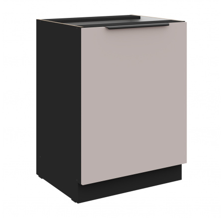 Dolná skrinka ARONA - 60 D 1F BB, Čierna mat/Kašmír