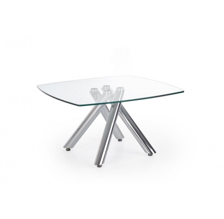 Konferenčný stôl ALMERA /transparentné sklo + chrómová oceľ