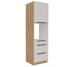 Kuchyňská skříň pro vestavnou troubu SOLEA - 60 DPS-210 3S 1F, Dub Artisan/Kašmír