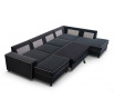 Rohová sedacia súprava v tvare L Olga čierna