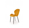 Jedálenská stolička K538 VELVET, Horčicový Bluvel 68/Čierna