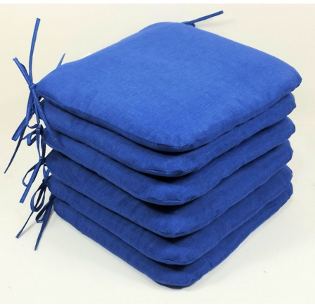 Sedák 40x40 cm látka tmavomodrý melír - set 6 kusov