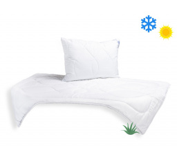SET Prikrývka Aloe Vera 140x200cm celoročná 850g + Vankúš UNICO AloeVera 70x90cm 900g
