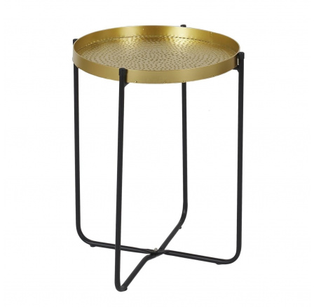 Konferenčný stolík Alia 35 cm zlatý/čierny