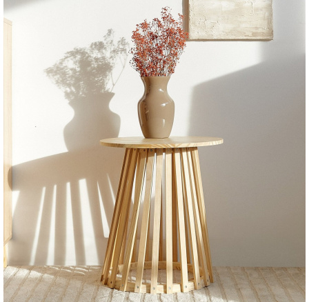 Konferenčný stolík ALMOBA prírodný 40x40x48 cm 869278