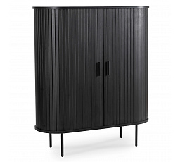 Komoda TRISH 100 cm Dvojdverová Posuvná Čierna