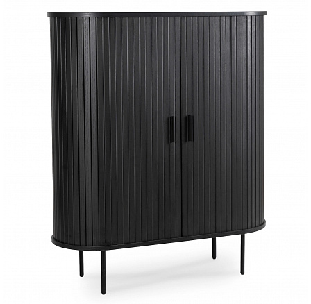 Komoda TRISH 100 cm Dvojdverová Posuvná Čierna