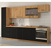 Horní skříňka MODENA - 60 G-72 1F, Dub Artisan/Černý mat+Dub Artisan