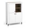 Komoda MOSSA MO5, dub whisky/biely mat