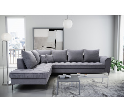 Rohová sedacia súprava L Lidie - svetlo šedá