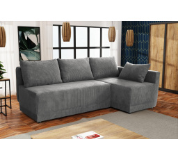 Rohová sedacia súprava Neklan P tmavo sivá