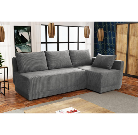 Rohová sedacia súprava Neklan P tmavo sivá