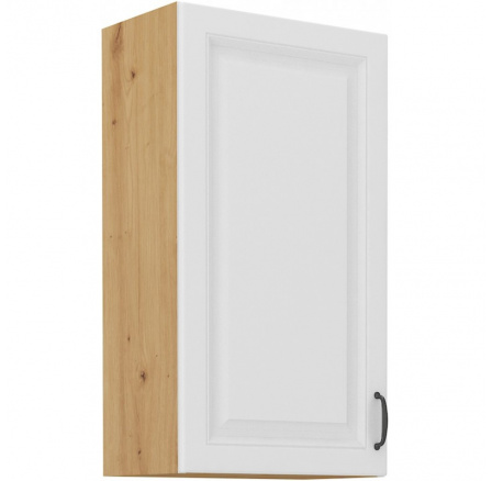 Kuchynská horná skrinka STIPE 45 G 90 1F, Biela/Dub artisan