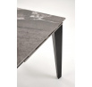 Jedálenský stôl FELIX, efekt popolavého mramoru/čierna