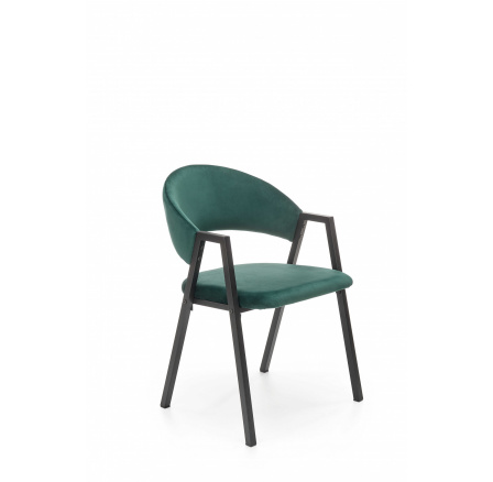 Jedálenská stolička K473, zelený zamat