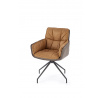 Jedálenská otočná stolička K523, Hnedá/Tmavo hnedá/Čierna