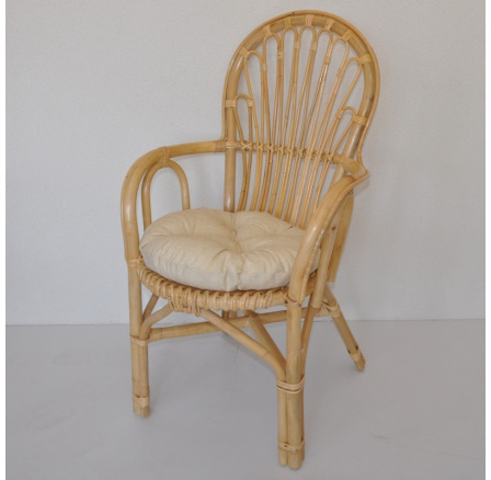 Ratanové kreslo Palmito vankúš svetlo béžová zvýraznenia Ratanové kreslo Palmito vankúš svetlo béžová zvýraznenia