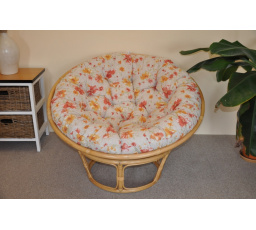 Vankúš na kreslo papasan 110 cm s motívom kvetov