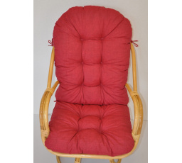 Poduška na kreslo Havai látka vínový melír