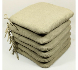 Sedák 40x40 cm látka tmavo béžový melír - set 6 kusov