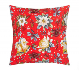 Vianočný poťah na vankúšik 40x40 cm hviezda červená