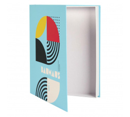 Krabica kniha Bauhaus modrá