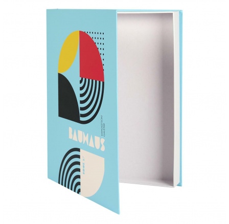 Krabica kniha Bauhaus modrá