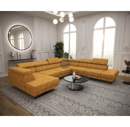 Rohová sedacia súprava EMPORIO MAX II 300X350X180 - voliteľný odtieň, pravá