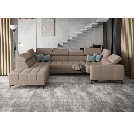 Rohová sedacia súprava PORTO MAX I, relax 225X350X193 cm - ľavá, béžová Rohová sedacia súprava PORTO MAX I, relax 225X350X193 cm - ľavá, béžová