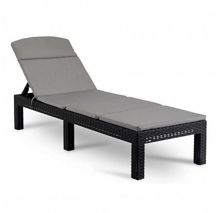 Záhradné kreslo LUIZJANA Čierny Technoratan