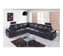 Kožená sedacia súprava Endy pravá čierna